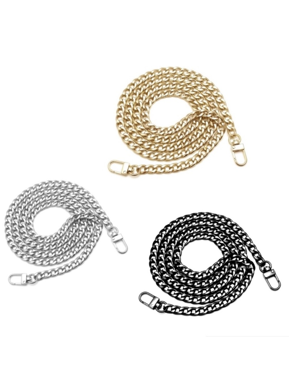 47” Flat Metal Crossbody Chain - 1 CHAIN ONLY